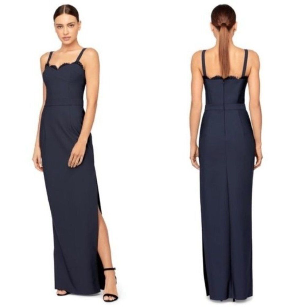 Milly Women's Navy Lace Karissa Gown Size 2